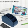 molshine Remote Control Holder with 5 Compartments,Pu Leather Office Organization