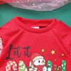 RETSUGO Toddler Girls Christmas Outfits 2 Piece Xmas Long Sleeve