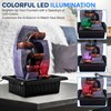 SereneLife 4-Tier Desktop Electric Water Fountain Decor with LED –