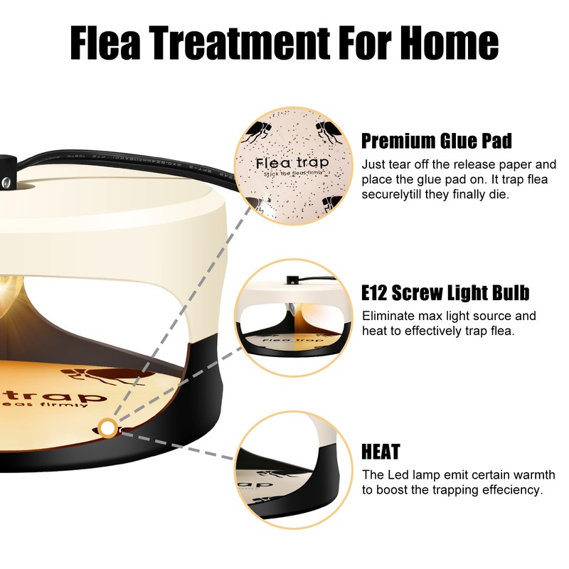 Flea Traps for Inside Your Home 2 Packs, 2024 Sticky