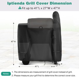 Iptienda Grill Cover for Traeger Pro 22 Smoker Grill, 41inch Outdoor Grill Cover Waterproof for Traeger Pro 575 Pellet Smoker Grill-41 L x 27" W x 47" H