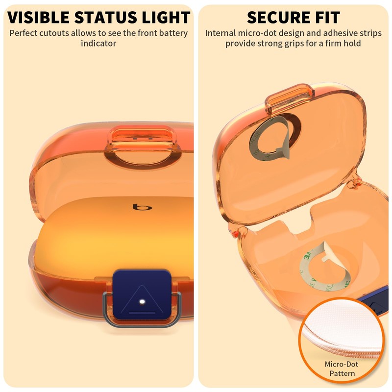 [Secure Lock] for Beats Powerbeats Pro 2 Case, Soft Clear