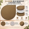 FLASLD Corner Wood Stove Mat 40×40 inch Fireplace Hearth Protector
