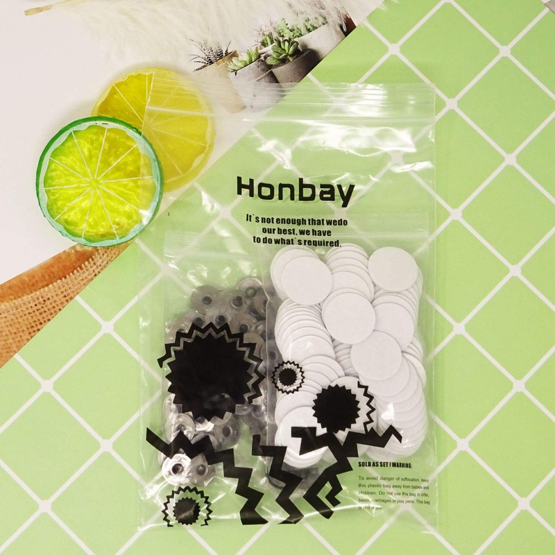Honbay 100PCS Candle Wick Double Sided Stickers and 100PCS Metal