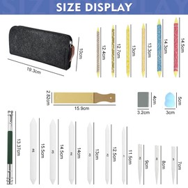 LANSKYLAN Paper Wiper Pencil Set Smudge Pen Blending Pen Drawing 24pcs Paper Pens Blender Sizes 1, 2, 3, 4, 5, 6 2pcs Sandpaper Sandpaper Blending Stumps for Sketch Drawing