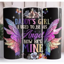 Country Grace With Alisha Daddys Angel Memorial 20oz Skinny Tumbler Custom Insulated Drinkware