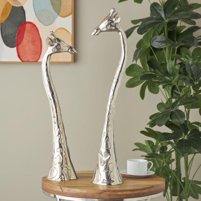 Deco 79 Aluminum Metal Giraffe Decorative Sculpture Tall Home Decor
