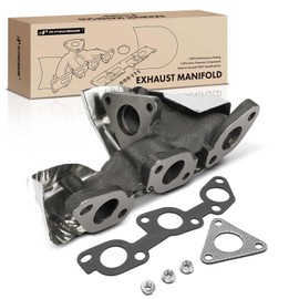 A-Premium Right Engine Exhaust Manifold W/Gasket & Nuts & Heat Shield [3.3L] Compatible with Nissan Frontier 1999-2004, Xterra 2000-2004