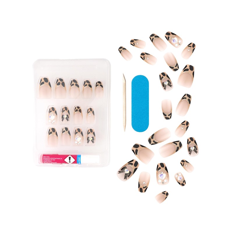 KISS Majestic, 30 Pcs Press On Nails, Medium Coffin Fake