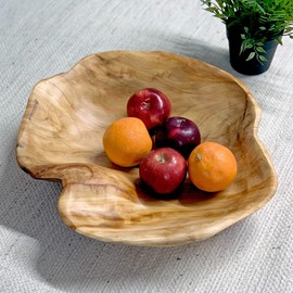 Wooden Handmade Natural Root Wooden Bowl Storage Fruit Salad Serving Bowls - Large