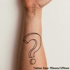 'Question Mark' Temporary Tattoo - Water Resistant, Skin-Safe, Non-Toxic Transfer