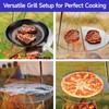 KIKIBRO Tripod Cooker Campfire, Grill Grate with Adjustable Height for