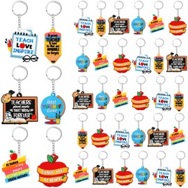 Henoyso Henoyso 36 Pcs Teacher Keychain Bulk Teachers Appreciation Gifts in Bulk Teacher Gifts Bulk(Book)