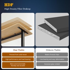 Shintenchi Standing Desk, Height Adjustable Electric Sit Stand up Desk, Ergonomic Rising Computer Table, 48x24 Inch Modern Lift Gaming Desk Workstation for Home Office, Black & Walnut