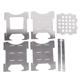 Wood Stove Camping Stove Foldable Compact Windproof Stainless Steel Portable Hobo Stove for Outdoor Activities, Hiking, Picnic, BBQ, Backpacking