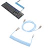 Mechanical Keyboard Cable Double Sleeve Custom Coiled with Detachable Metal