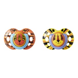 Tommee Tippee Closer To Nature - Chupete De Bebé Estilo Divertido, Baby Pacifiers Unisex, Multicolor, 18-36 Meses Paquete De 2