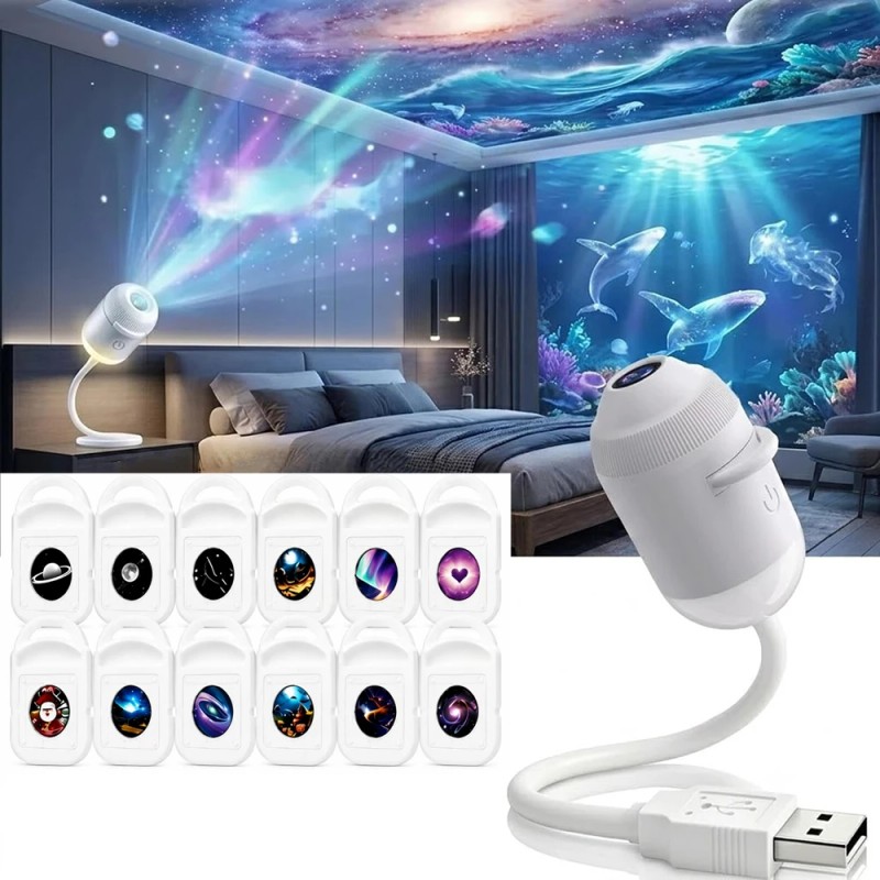 Galaxy Star Projector Night Light for Ambient Lighting – USB