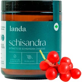 Landa Adaptogenos LANDA | Extracto de Schisandra Chinensis Orgánico 100g | Antioxidante Natural para Apoyo Hepático | Salud Cardiovascular | Protección Celular | 100% Orgánico | Libre de Aditivos