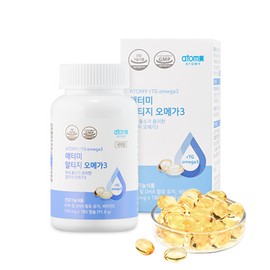 Atomy Vegetable Capsule Anchovy Single Fish Altige Omega 3 510mg x 180 Capsules (3 Months Supply) / 애터미 식물성 캡슐 엔초비 단일어종 알티지 오메가3 510mg x 180캡슐 (3개월분)