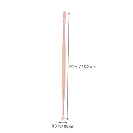 SAFIGLE 1 Set Dual Head Spring Ear Wax Cleaning Tool Sturdy Stainless Steel Ear Spoons Silver Rose Gold Easy to Carry Earwax Removal for Family and Friends