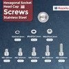 Kozelo 140pcs M6 Socket Head Cap Screws Bolts Nuts Assortment