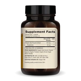 Dr. Mercola- Propleo de abeja orgnico, 30 porciones (30 cpsulas), suplemento diettico, apoya la salud respiratoria,                                   