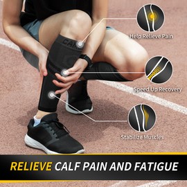 CAMBIVO Compression Stockings Men Women 1 Pair Calf Compression Calf Bandage for Shin Splints Pain, Varicose Veins, Comfortable Footless Compression Socks for Sports, Running, Football, Pregnant Women