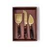 Two's Company Tortoise Swirl Set of 3 Cheese Knives in