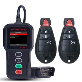 Key Fob Replacement Kit fits for 2013-2017 Dodge ram 1500 2500 3500 Keyless Entry Remote Control Key Replace FCC ID: GQ4-53T with Interchangeable 3 & 4 Button