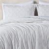 Chezmoi Collection 3-Piece Embossed Velvet Comforter Set Full Size, Gray