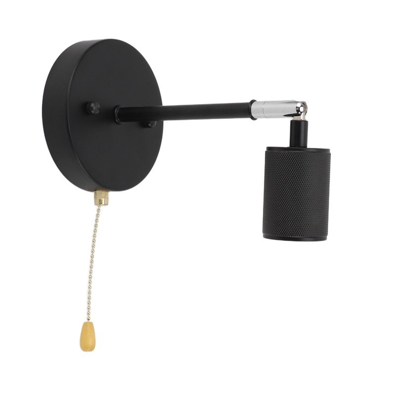 Rustic Wall Sconce Retro Pull Chain E26 Adjustable Up Down