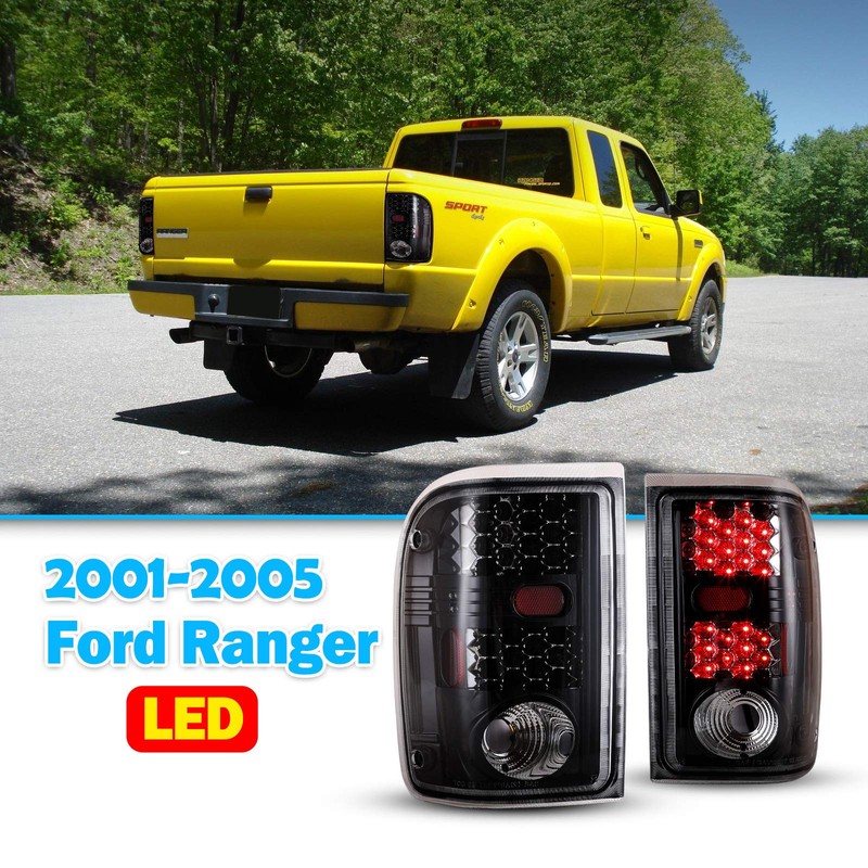 AUTOWIKI LED Tail Lights For 2001-2005 Ford Ranger Rear Lamps