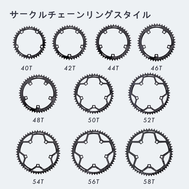 DJC Bike Chainring 130BCD 40 Teeth to 58 Teeth Round