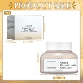 Rice Beauty Mask, Face Mask Rice and Honey, Face Mud Covers Skin Care, Nourishing Mask Beauty, for Repairing the Skin Barrier, Moisturising, Firming Skin, for All Skin Types, 150 g