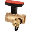 HEIMEIER Globo H Heating Ball Valve with Drain, Gunmetal 1/2 Inch (DN 15)