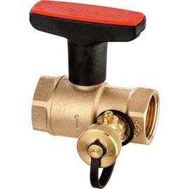 HEIMEIER Globo H Heating Ball Valve with Drain, Gunmetal 1/2 Inch (DN 15)