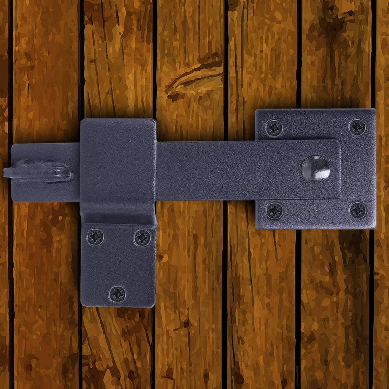 5.5" Barn Door Flip Latch Farm Gate Latch, Matte Black,