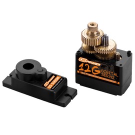 DSPOWER 2PCS 9g Micro Servo,12g Mini Servo Motor Full Metal Gear for RC Helicopter Airplane Boat Controls, for 450 Helicoper 1/24 SCX24 WLtoys WPL RC Car