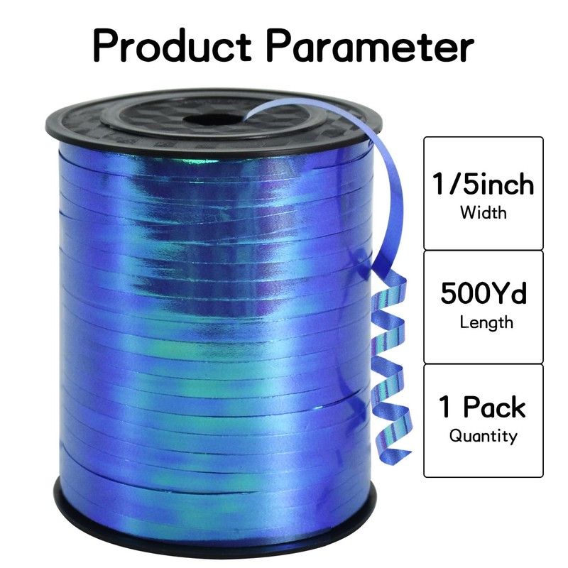 BEISHIDA 500 Yards Blue Ribbons Balloon String 5mm for Gift