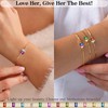 Birthstone Bracelets for Women, Dainty Gold Bracelet with Birthstone Birthday