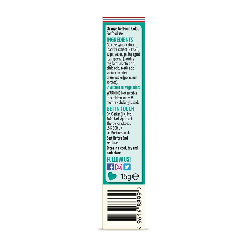 Dr. Oetker Orange Extra Strong Food Colour Gel, 15ml