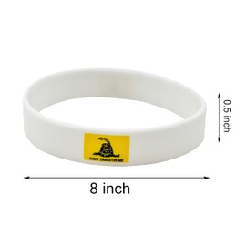 LLBFHH 4 Pcs Gadsden Dont Tread On Me Snake Flag Rubber Bracelets,Snake Flag Silicone Bracelet, Rubber Wristbands Patriotic Decorations Gift.