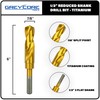 Greycore Tools 7/8 Inch Reduced Shank Drill Bit, 1/2" 3-Flat