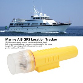 Marine AIS GPS Location Tracker 12.5W High Precision Transponder Buoy Fishing Net Locator with Antenna for Class A Class B AIS Receiver US Plug 100-240V 