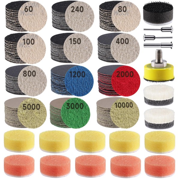 317 PCS 1 Inch Sanding Disc, GOH DODD Hook and