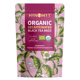 HYNTMYT Organic Decaffeinated Black Tea Bags, USDA Organic Decaf Black Tea, Mellow & Smooth Taste, Unsweetened, 120 Count