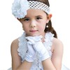 Girl's Holiday, Wedding, or Pageant White Satin Gloves Princess Glove