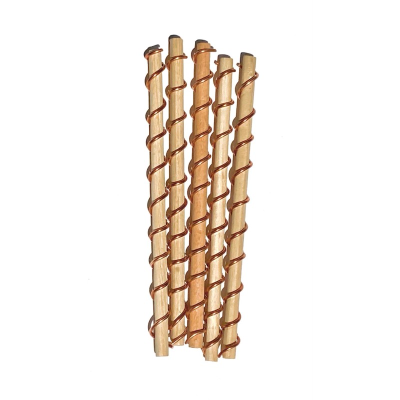 CedarMountainWorks 5-Pack Copper Cedar Electroculture Coils – Garden Antennas for