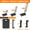 Folding Hand Truck, Heavy-Duty Push Cart & Luggage Dolly Cart